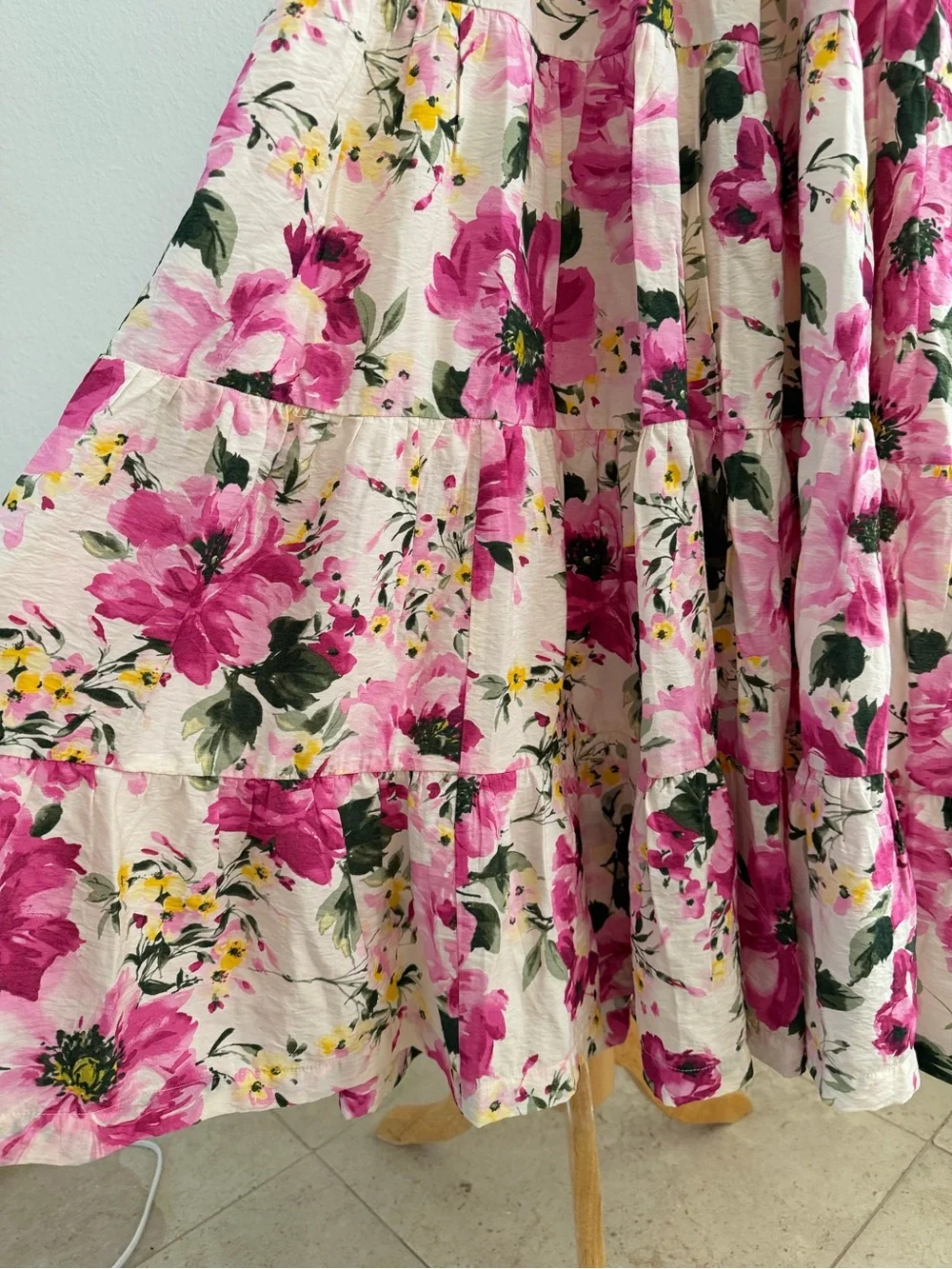 NWT Abercrombie & Fitch Pink Floral Maxi Dress Cottagecore Garden Sundress